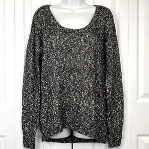 Gap Black White Round Neck Hi Low Sweater Size M